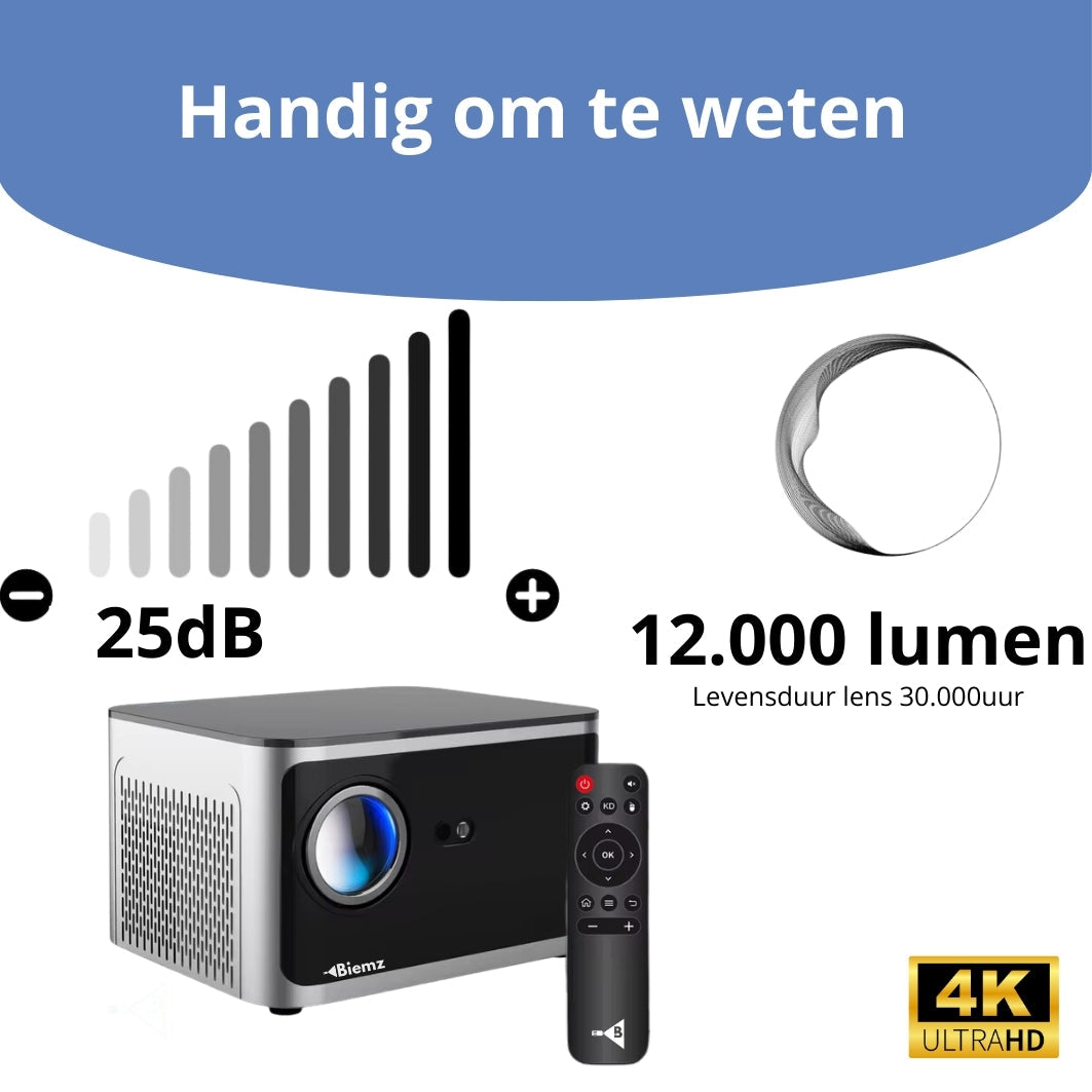 Biemz™ Ultra - Draagbare Projector met WiFi