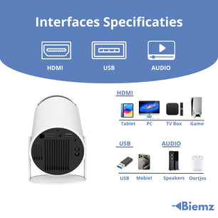 Biemz™ - 180° Draagbare Projector met WiFi